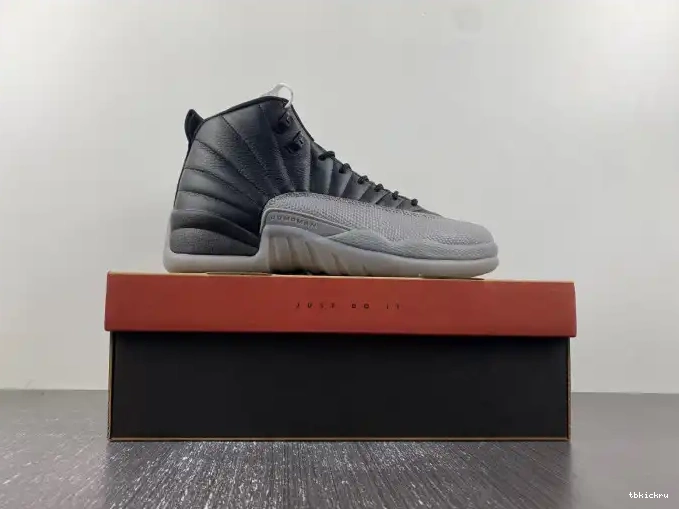 Rep TBkick CT8013-019 Air Jordan 12 Wolf Grey Black 0531
